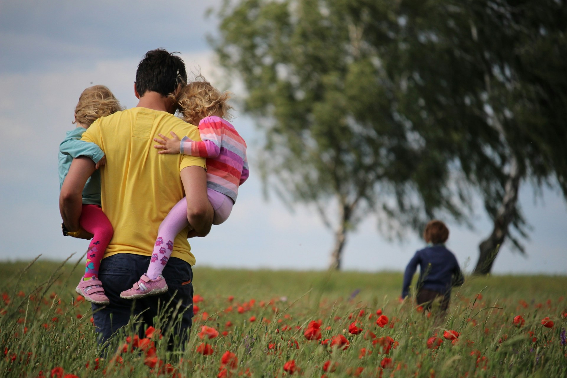 people in a field